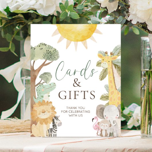 ナイラサファリ動物のカードとギフト ポスター