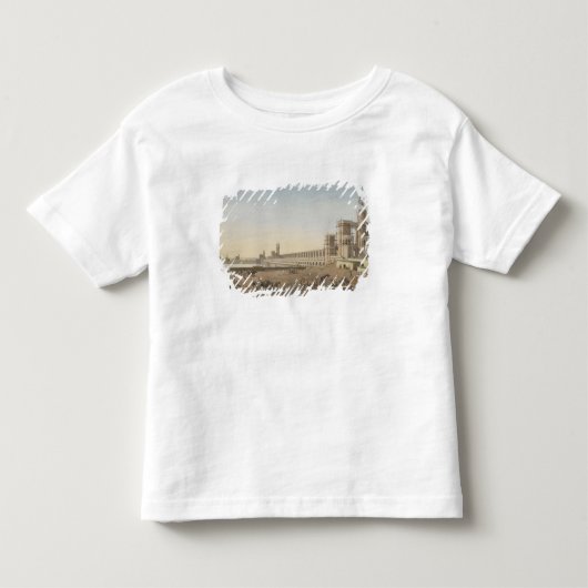 ナイルのアスワンの建物を渡るダム トドラーTシャツ (正面)