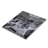 ナイルのボート(b&wの写真)のインテリア タイル (側面)