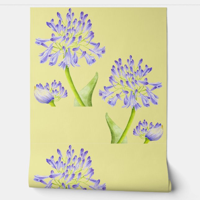ナイルのユリの花が描かれた 壁紙 (ほどく)