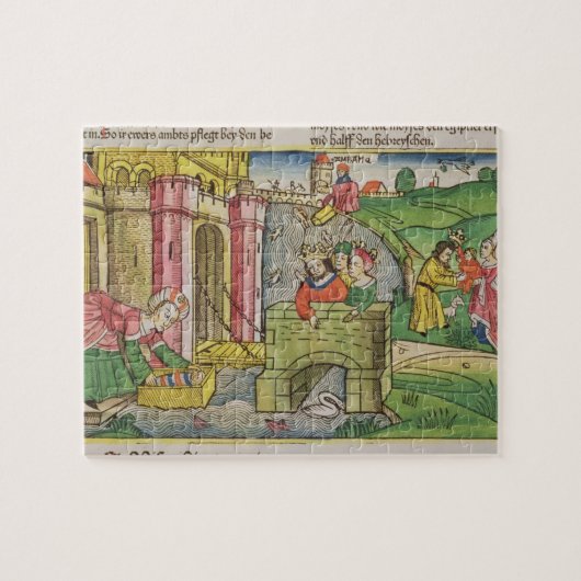 ナイルの下で浮かべられている出国2 1-6モーゼ ジグソーパズル (横)