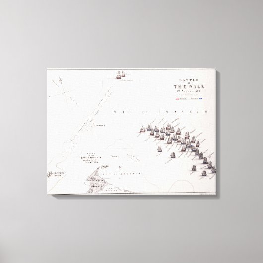 ナイルの戦いの計画1798年1月威厳がある1798年c キャンバスプリント (正面)
