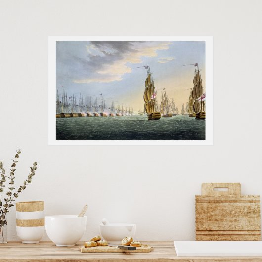 ナイルの戦い、1798威厳がある年1月、Tによって刻まれた ポスター (キッチン)