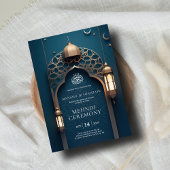 ナイルブルーイスラム3Dアーチメエレガントンディ式 招待状