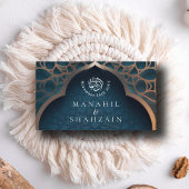 ナイルブルー イスラムアーチ QRコード  RSVP ウェディング ウェブサイト エンクロージャーカード