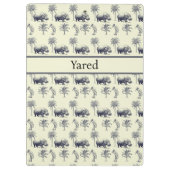 ナイルリバーボタニカルパターンカスタム クリップボード (裏面)