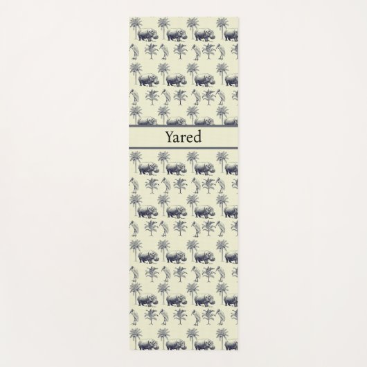 ナイルリバーボタニカルパターンカスタム ヨガマット (正面)