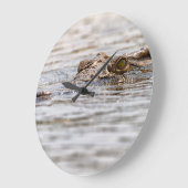 ナイルワニ ラージ壁時計 (傾斜)