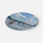 ナイル川に沿って航海するフェルーカス – アスワン，エジプト ペーパープレート (アングル)