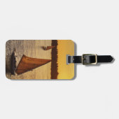 ナイル川に観光客を伴う3頭の鷹 ラゲッジタグ (正面横)