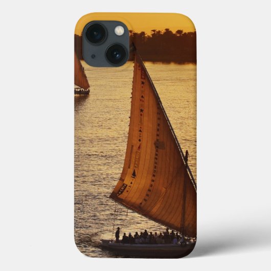 ナイル川に観光客を伴う3頭の鷹 Case-Mate iPhoneケース (裏面)