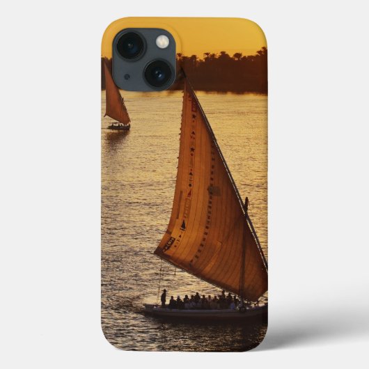 ナイル川に観光客を伴う3頭の鷹 Case-Mate iPhoneケース (裏面)