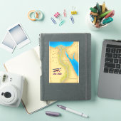 ナイル川のビンテージスタイルの古地図ポスター シール (iPadカバー)