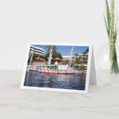 ナイル川のフェルッカ船、ルクソール カード (正面)