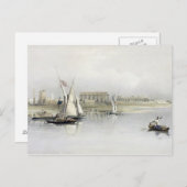 ナイル川のルクソール遺跡の一般的見解 ポストカード (正面/裏面)