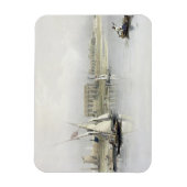 ナイル川のルクソール遺跡の一般的見解 マグネット (縦)