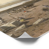 ナイル川の向こうのダム、アスワン建物 ポスター (角)