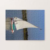ナイル川を進むフェラッカ - エジプト、アスワン ジグソーパズル (横)