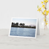 ナイル川、ルクソール川、エジプトの風景 カード (黄色い花)