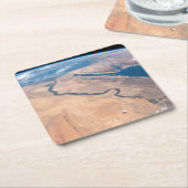 ナイル川、紅海地中海の海。 スクエアペーパーコースター (アングル)