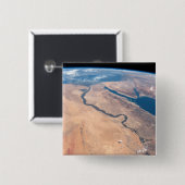 ナイル川、紅海地中海の海。 缶バッジ (正面&裏面)