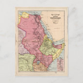 ナイル盆地エジプトの地図(1916年) ポストカード (正面)