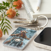 ナイレデールドッグオートバイクリスマス キーホルダー (正面右)