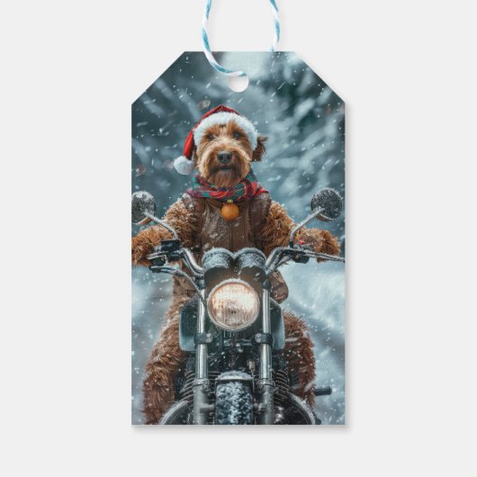 ナイレデールドッグオートバイクリスマス ギフトタグ (裏面)