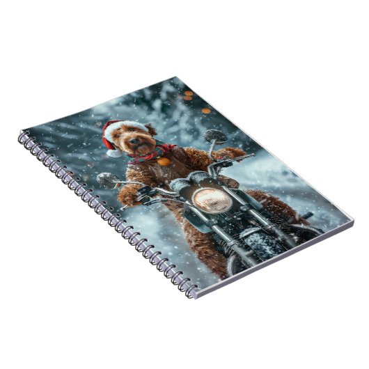 ナイレデールドッグオートバイクリスマス ノートブック (右側)