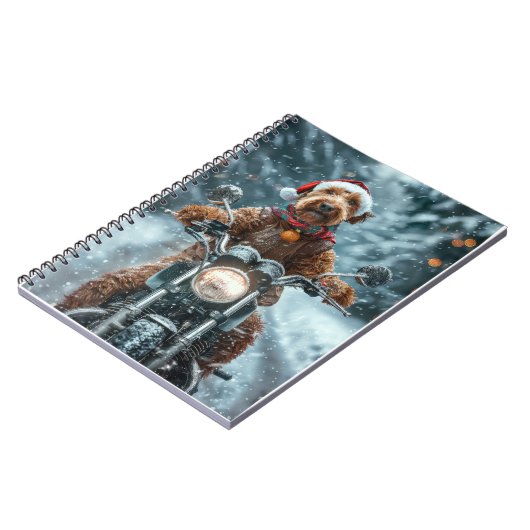 ナイレデールドッグオートバイクリスマス ノートブック (左側)