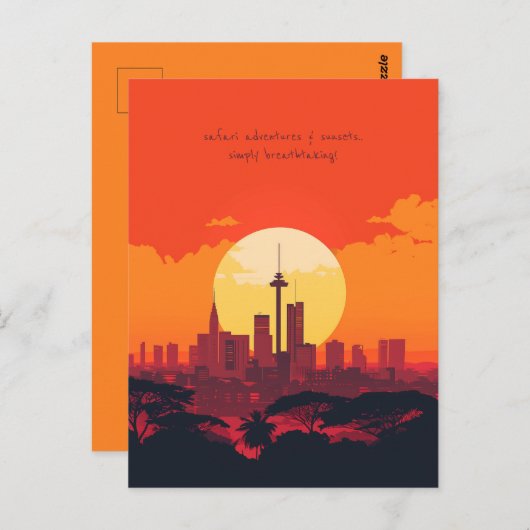 ナイロビへの旅行 ポストカード (正面/裏面)