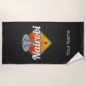 ナイロビキャピタルケニアゾウヴィンテージアフリカ ビーチタオル (正面)