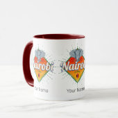 ナイロビキャピタルケニアゾウヴィンテージアフリカ マグカップ (正面左)