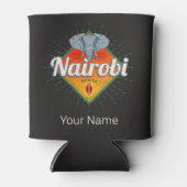 ナイロビキャピタルケニアゾウヴィンテージアフリカ 缶クーラー (正面)