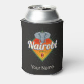 ナイロビキャピタルケニアゾウヴィンテージアフリカ 缶クーラー (缶裏面)