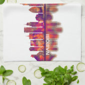 ナイロビケニアスカイライン キッチンタオル (折り畳み)