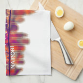 ナイロビケニアスカイライン キッチンタオル (四つ折り)