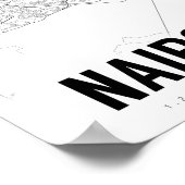 ナイロビケニヤのミニマリスト地図アートポスター ポスター (角)