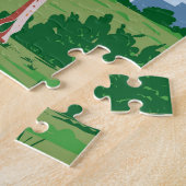 ナイロビナショナルパークキラフェトラベルアートヴィンテージ ジグソーパズル (側面)