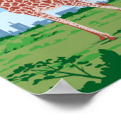 ナイロビナショナルパークキラフェトラベルアートヴィンテージ ポスター (角)