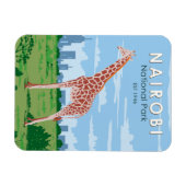 ナイロビナショナルパークキラフェトラベルアートヴィンテージ マグネット (横)