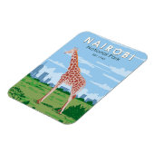 ナイロビナショナルパークキラフェトラベルアートヴィンテージ マグネット (左側)