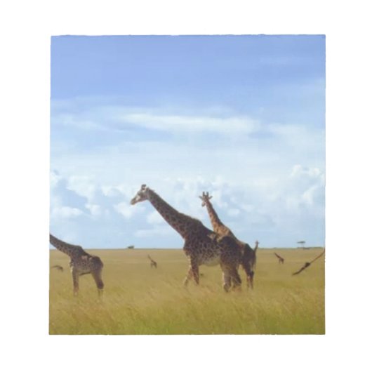 ナイロビナショナルパークジラフェス ノートパッド (正面)