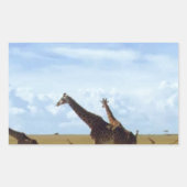 ナイロビナショナルパークジラフェス 長方形シール (正面)