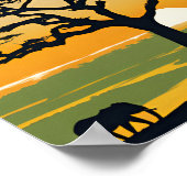 ナイロビ国立公園トラベル ポスター (角)