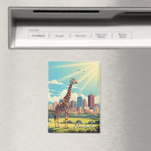 ナイロビ・ケニヤのキリン マグネット (インサイチュ (食洗機))