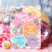 ナインはヴィベレトロ名門私立校風のバーシティディスコ誕生日 招待状