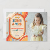 ナインはヴィーブグルービーレトロレインボー9誕生日 招待状 (正面)