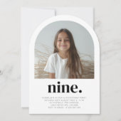 ナインアーチフォト誕生日 招待状 (正面)
