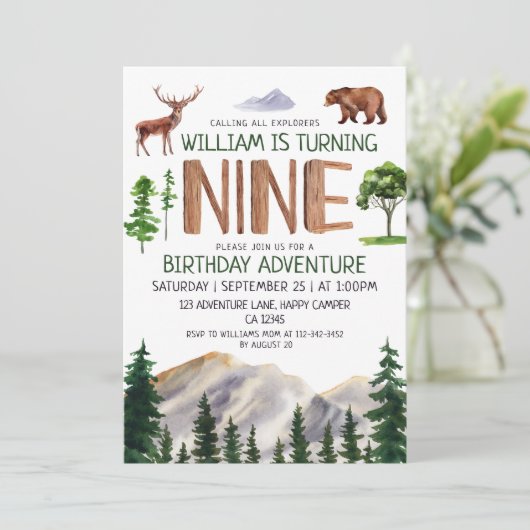 ナインエクスプローラーボーイ誕生日 招待状 (スタンド正面)